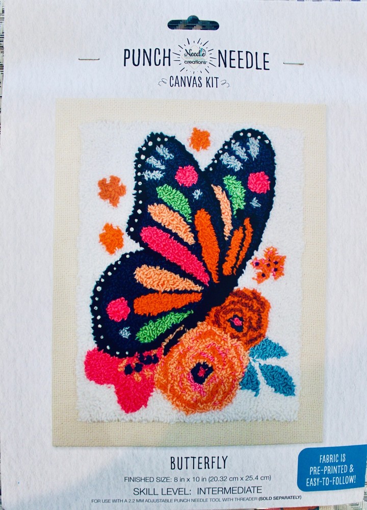 Needle Creations Punch Needle Kit   BUTTERFLY