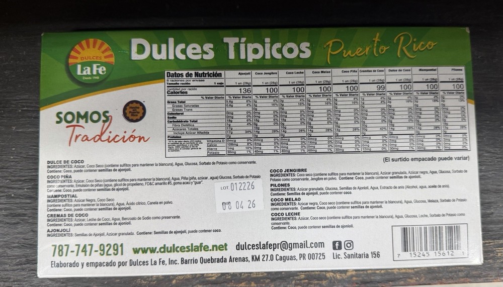 Dulces Típicos de Puerto Rico