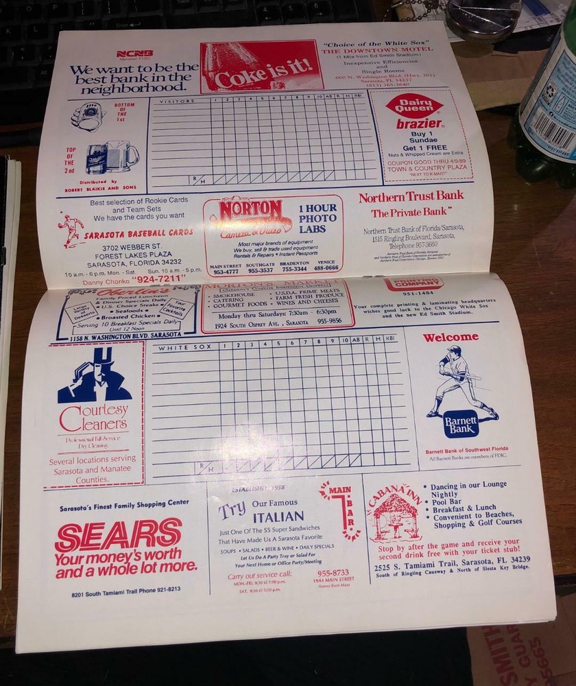 1989 Chicago White Sox Spring Training Program Baseball MLB + Extras