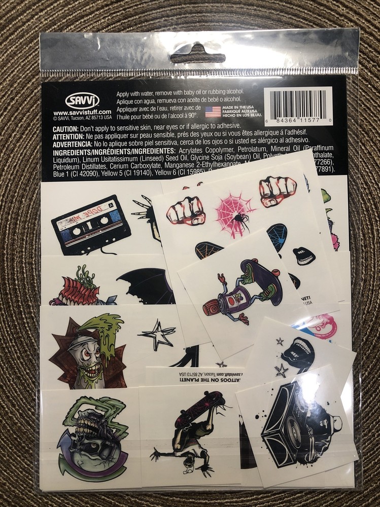 Savvi Freestyle Temporary Tattoos