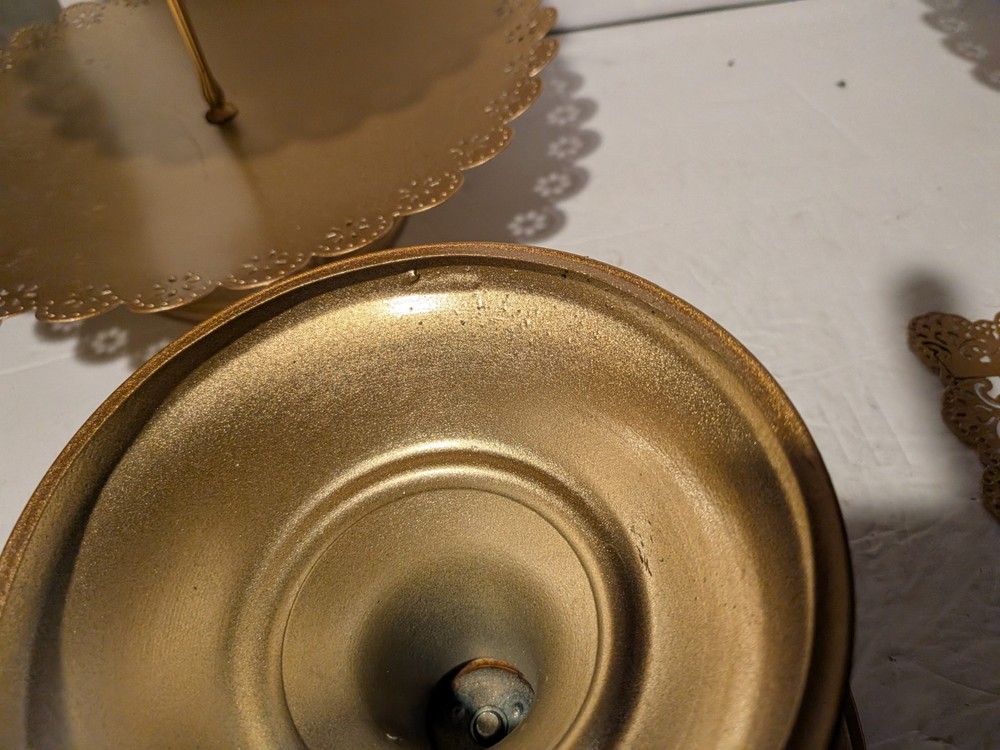 Gold Painted Food Display Set
