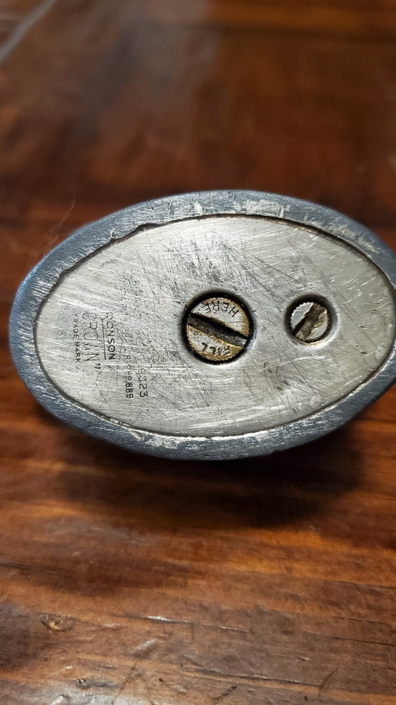 Vintage Silver Plated 'Crown' Table Lighter**Empty No Flint**