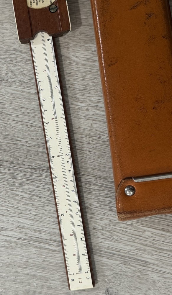 Vintage K&E (Keuffel Esser) Engineer’s Slide Rule w/ Leather Case