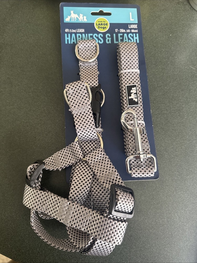 Large Dog Leash Harness Combo