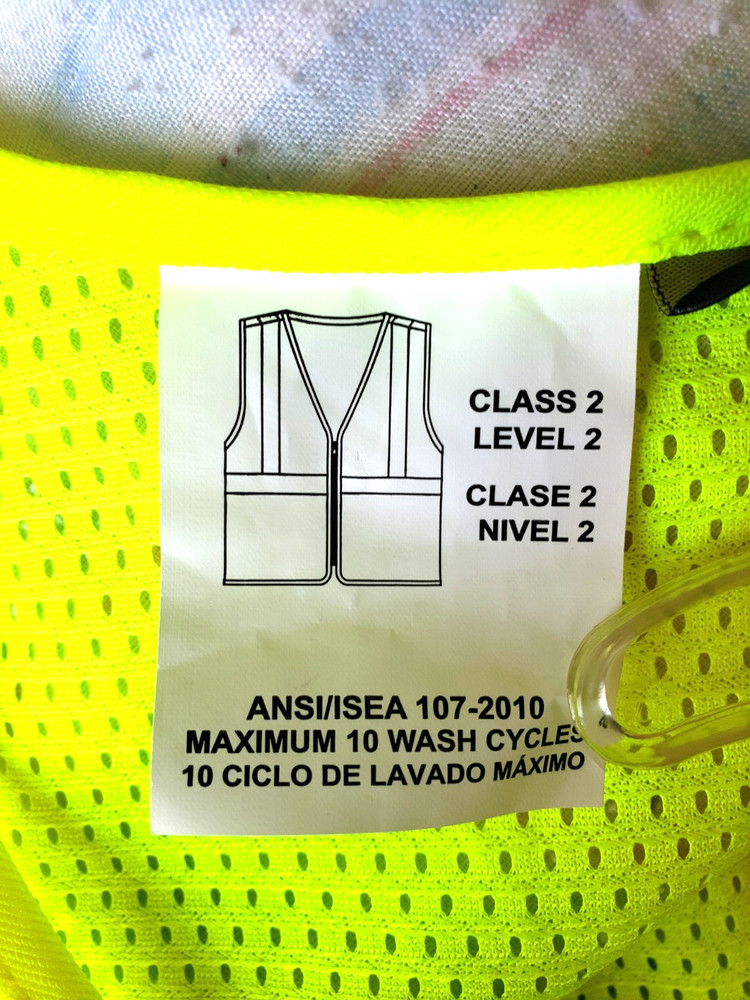 High Visibility Lime Green Road Worker Vist Larg Size