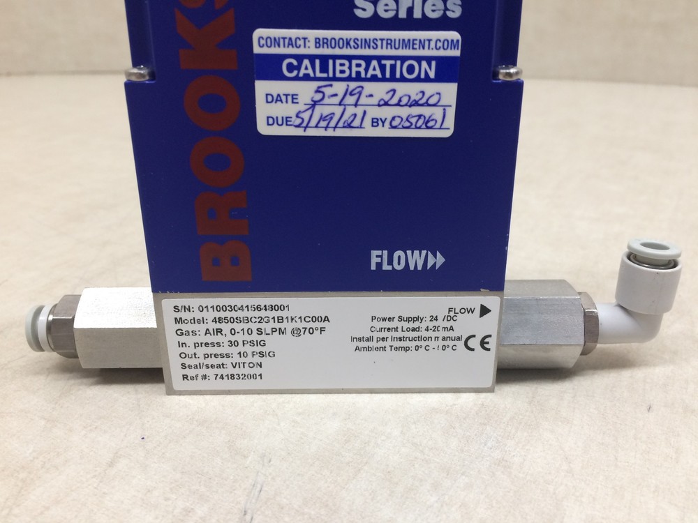 Brooks Instrument Air Mass Flow Sensor Controller 4800 Series 0-10 SLPM