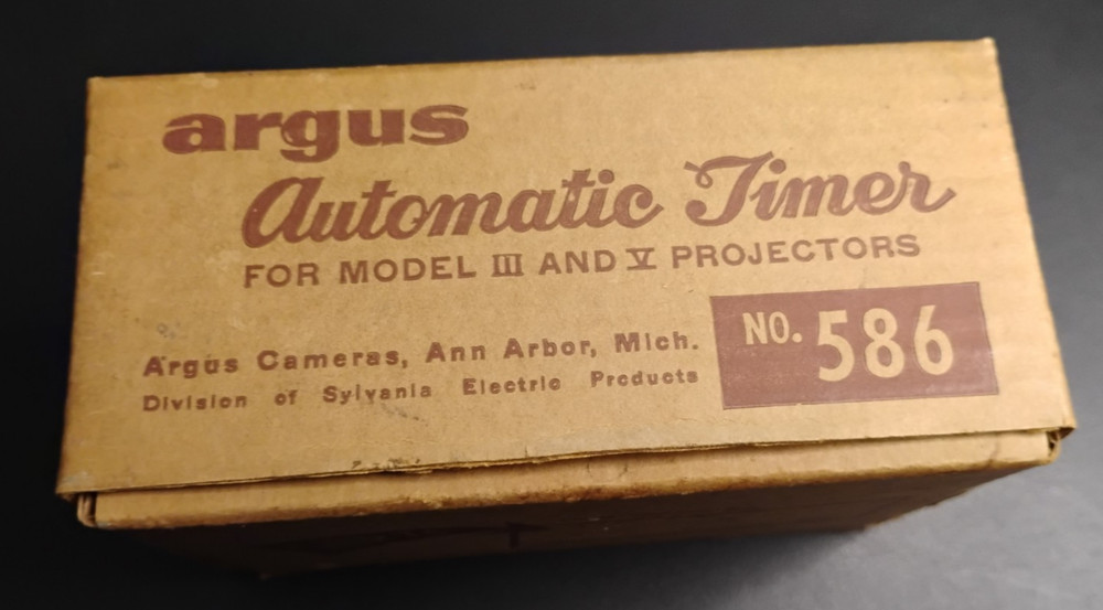 Argus No. 586 Automatic Timer for Model III and V Slide Projectors w/Box & Book