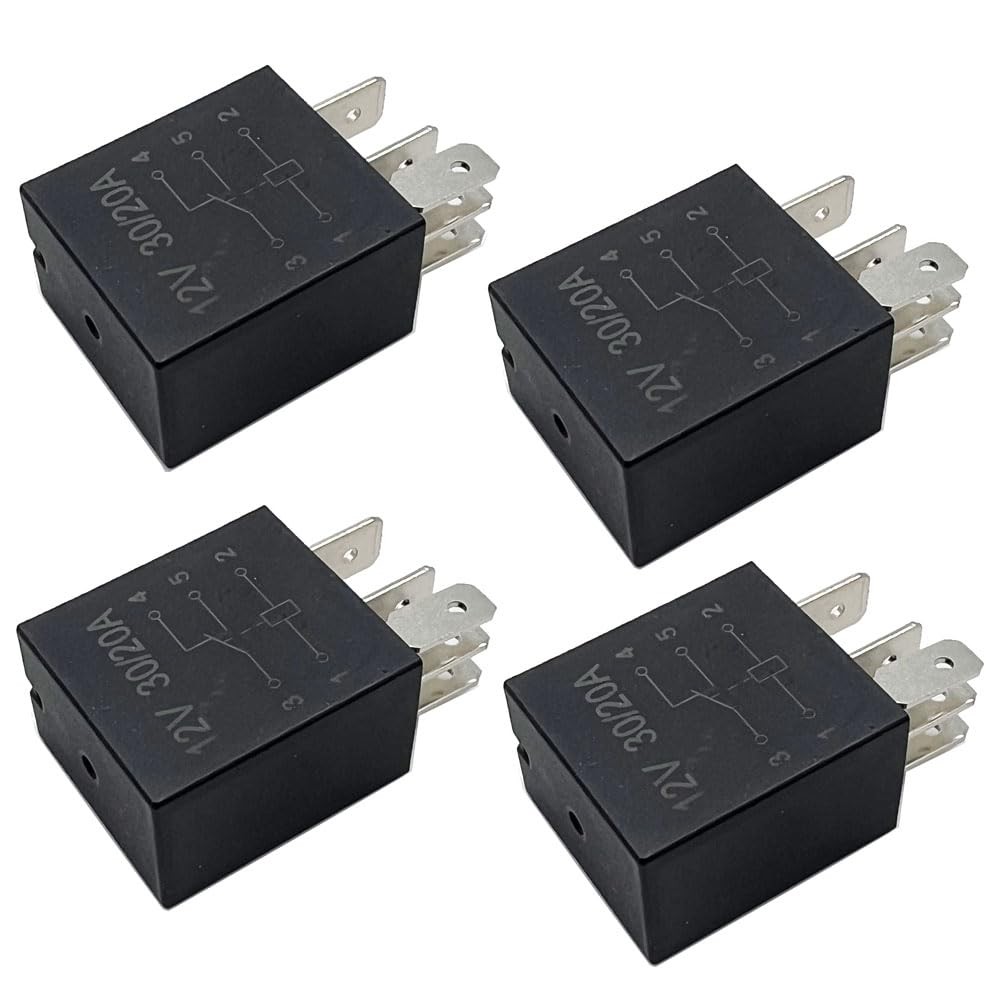 DEVMO 4pcs 30A Starter Relay,5 Pin 12V Relay,Multi-Purpose Automotive Relay...