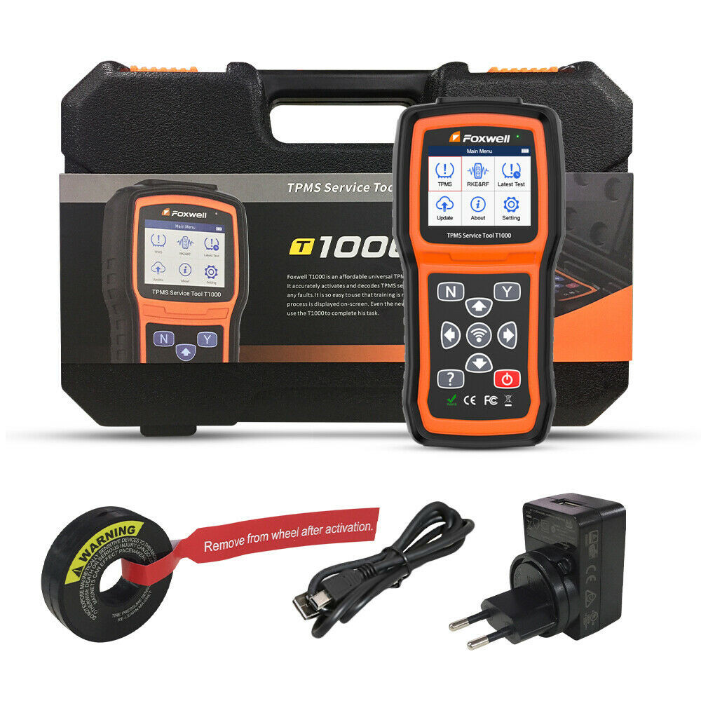 FOXWELL T1000 TPMS Relearn Tire Sensor Pressure Programming Reset Car Diagnostic