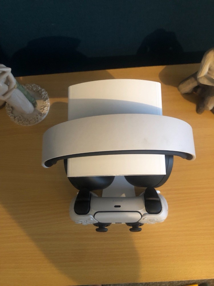 PlayStation White Black Headset Controller Stand for PS5 Plastic Mount