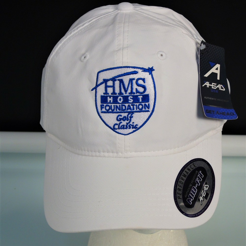 Golf HMS Host Foundation Classic Cap Hat Ahead Performance Adj Strap Mid Fit