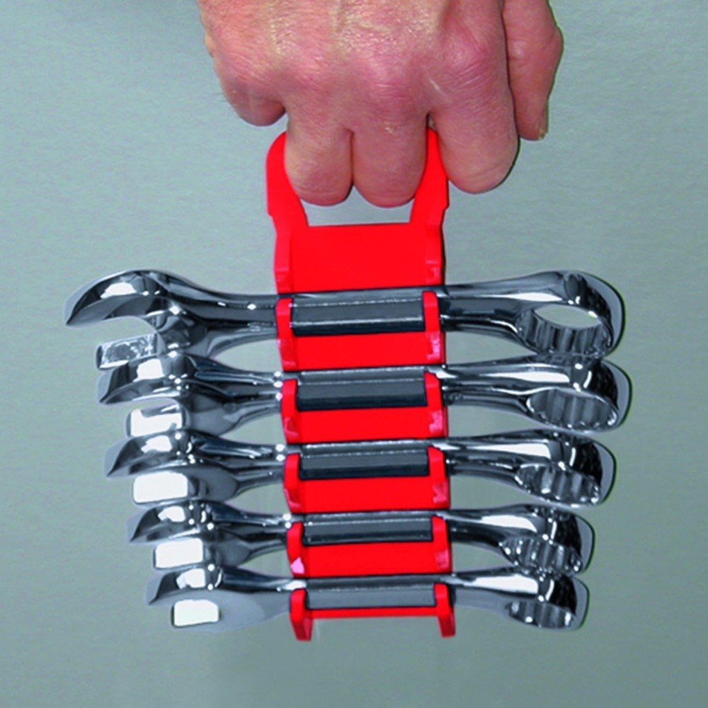 Ernst Red Stubby Wrench Organizer with Folding Handle - Ultimate Tool Storage