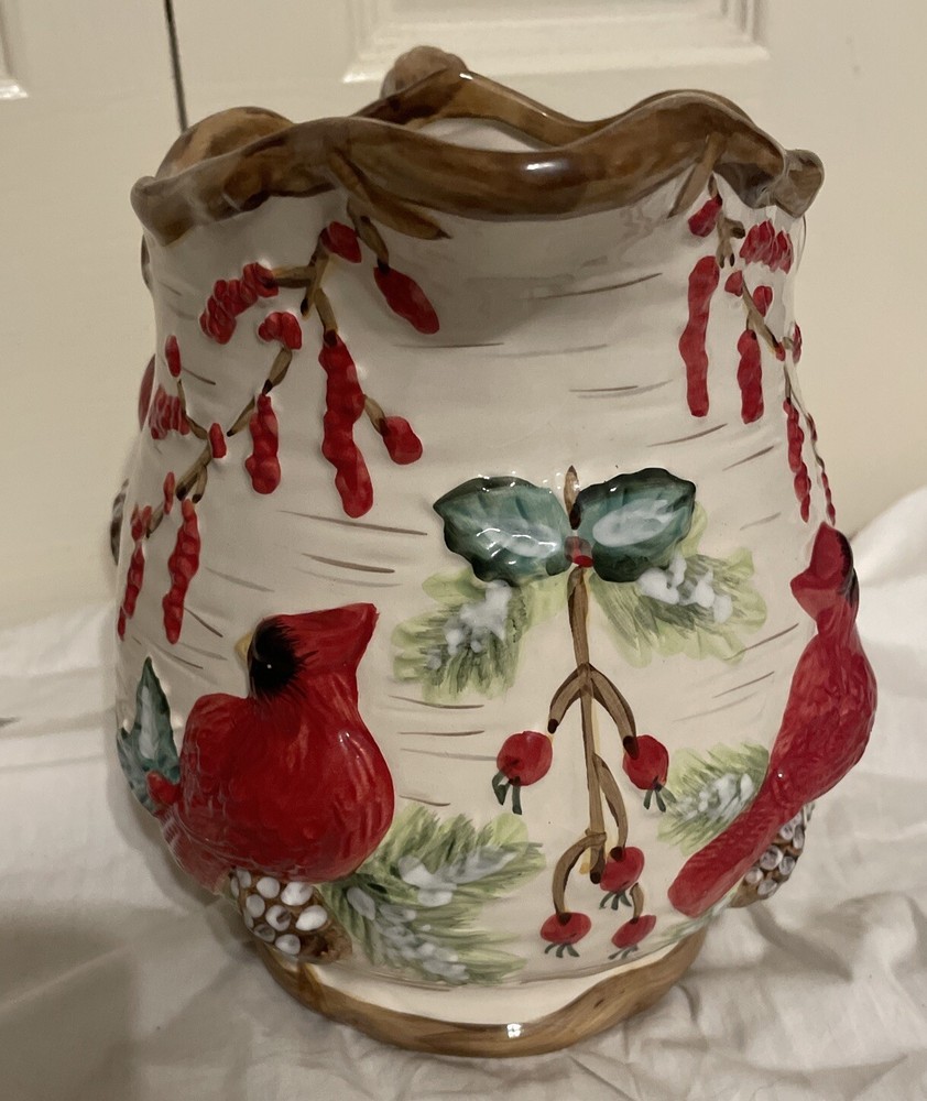 Cardinal Art Pottery Vintage Pitcher