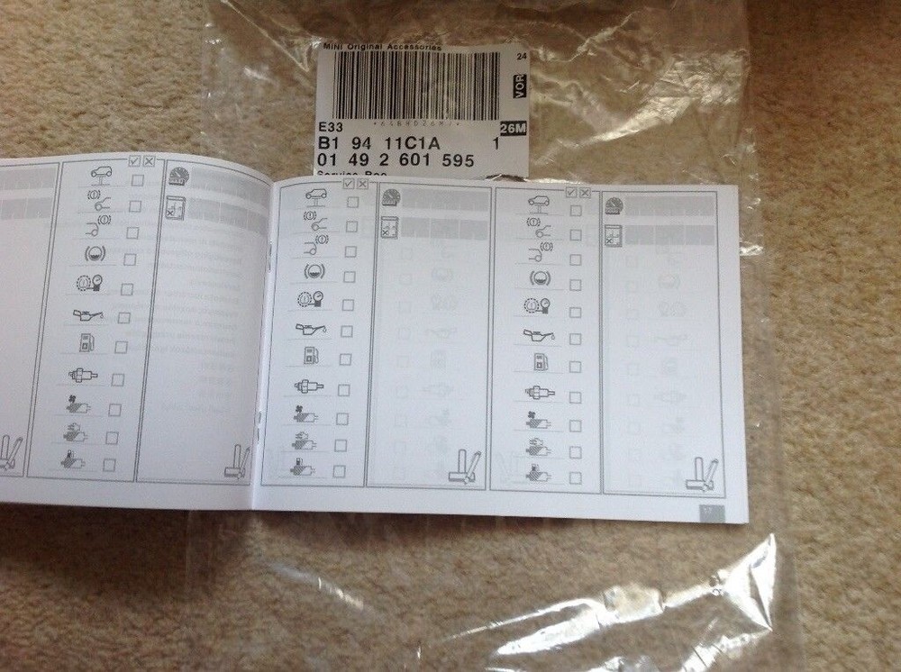 NEW MINI CONVERTIBLE SERVICE BOOK UNUSED NOT DUPLICATE MULTI LANGUAGE