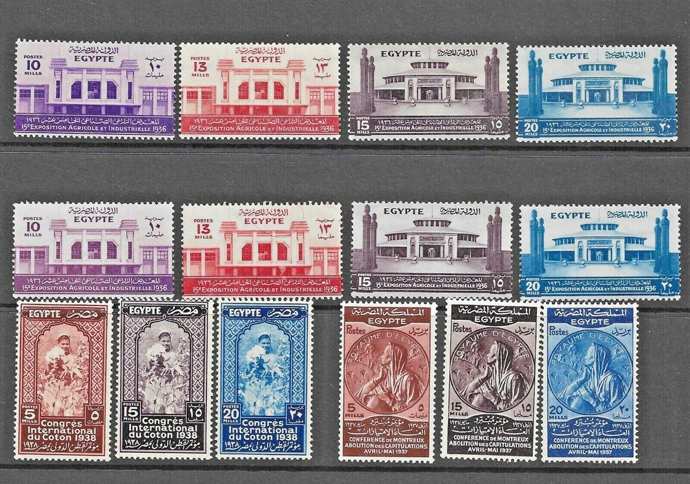 Egypt - 1936-38 Egypt Sets  *MINT HINGED* (CV £60+)