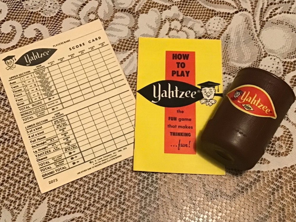 Vintage Yahtzee Replacement Pieces~By Lowe~1972