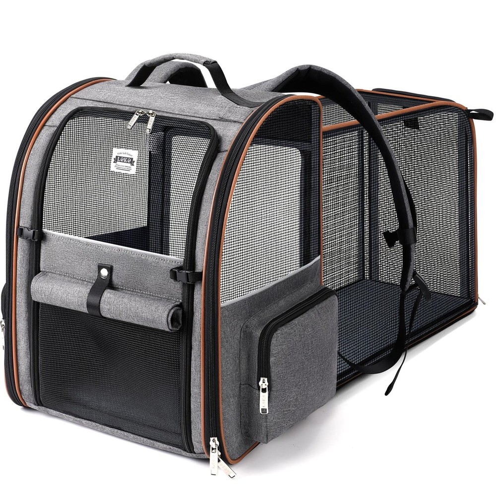 Cat Carrier Backpack, Expandable Pet Carrier with Sun Shade & Full Front Open...