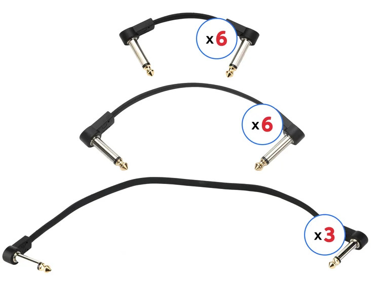 Gator Cableworks Composer Series Flat Patch Cables - 15 Piece Variety Pack