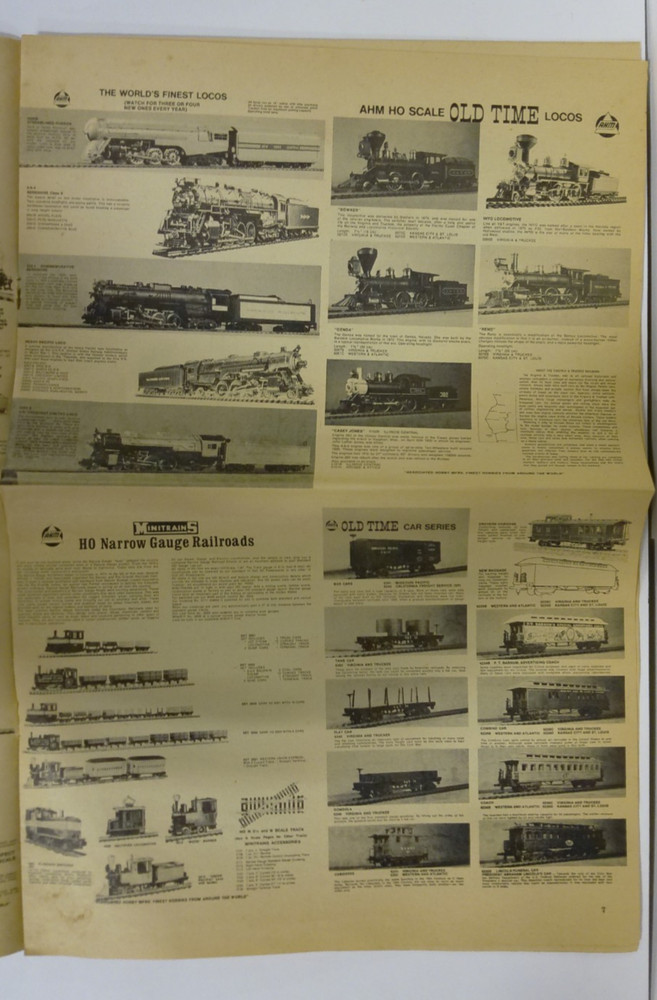 Vintage 1973 AHM Train Set Instructions & Catalog CA-18D