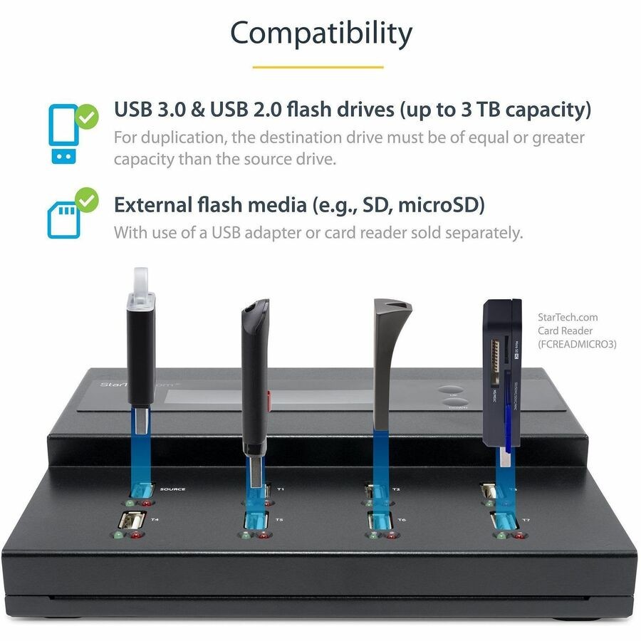 StarTech USBDUPE17 1:7 USB Duplicator & Eraser - USB 3.0