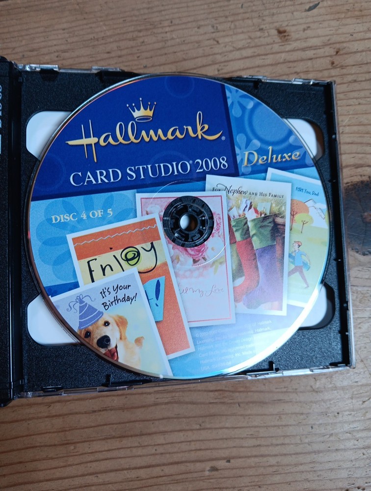 Hallmark Card Studio 2008 Deluxe Software Create Custom Cards + Scrapbook Studio
