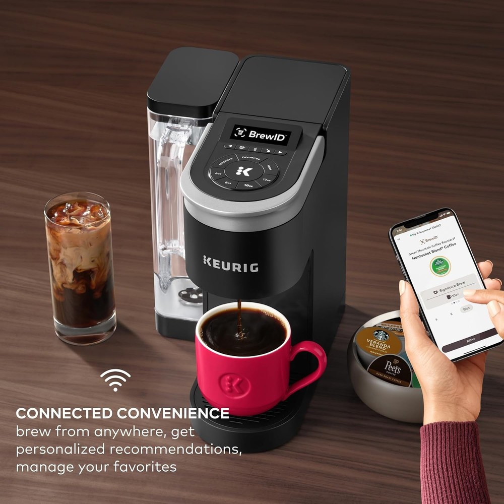 Programmable Coffee Maker, MultiStream Technology, Brews 6-12oz Cup Sizes, Black