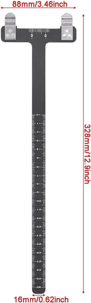 Archery Bow String Nocking Points Set with T Square Ruler Black