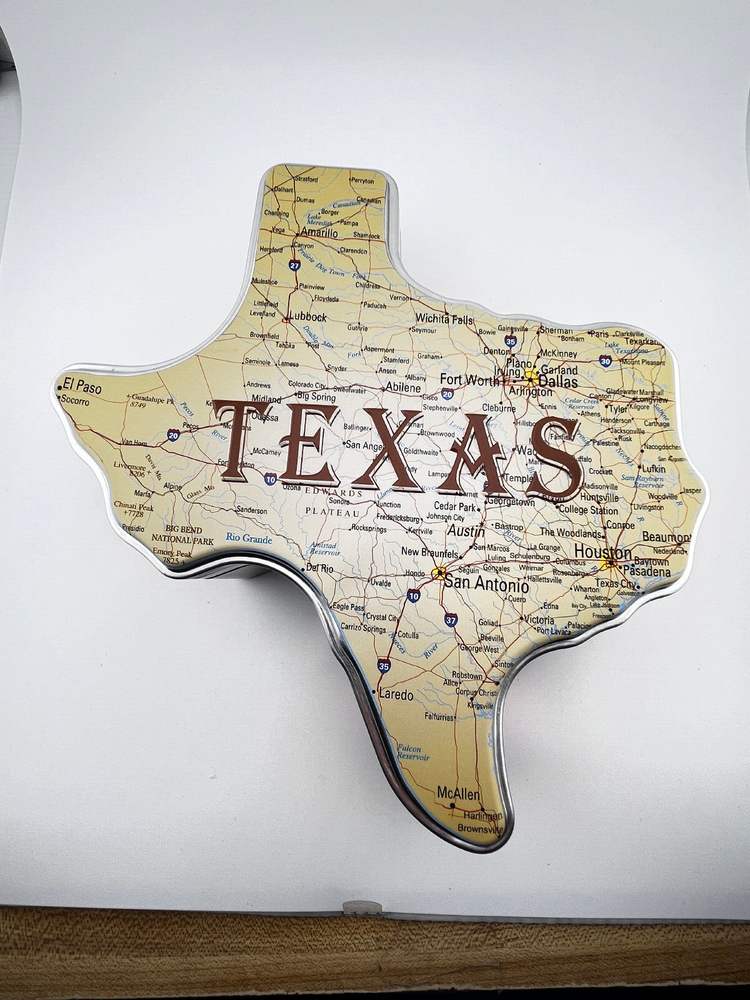 Texas Road Map Tin (Tin & Liner Only)