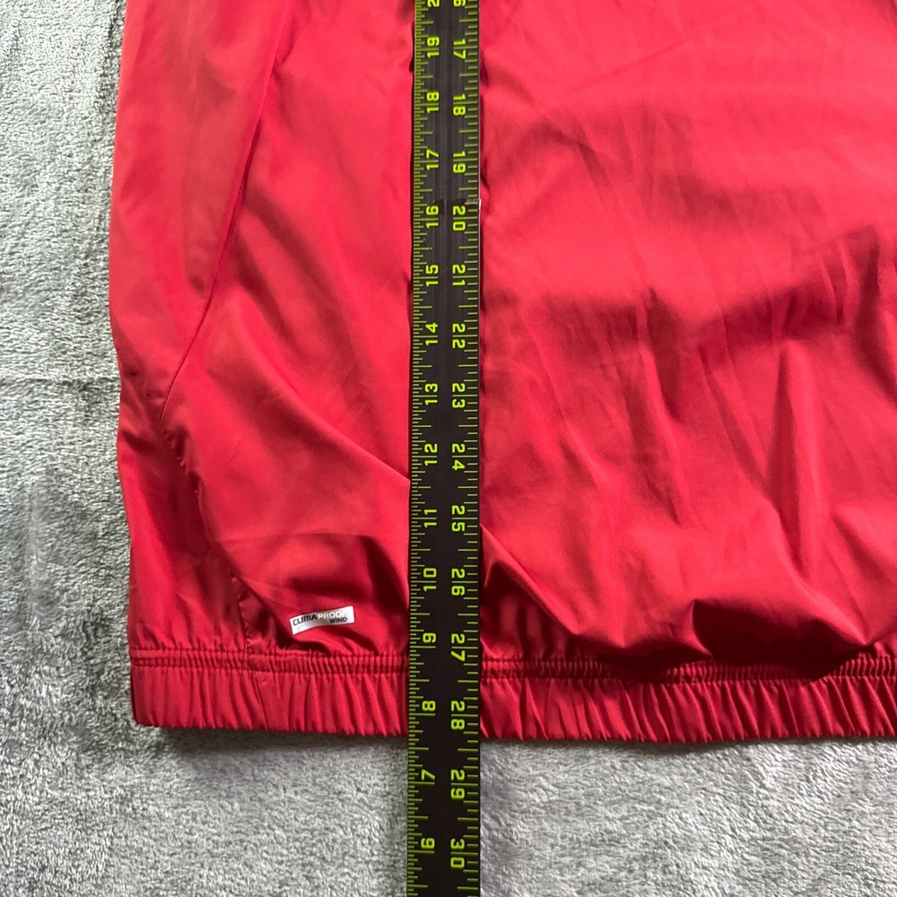 Adidas ClimaProof Golf Windbreaker Pullover Short Sleeve Red Medium