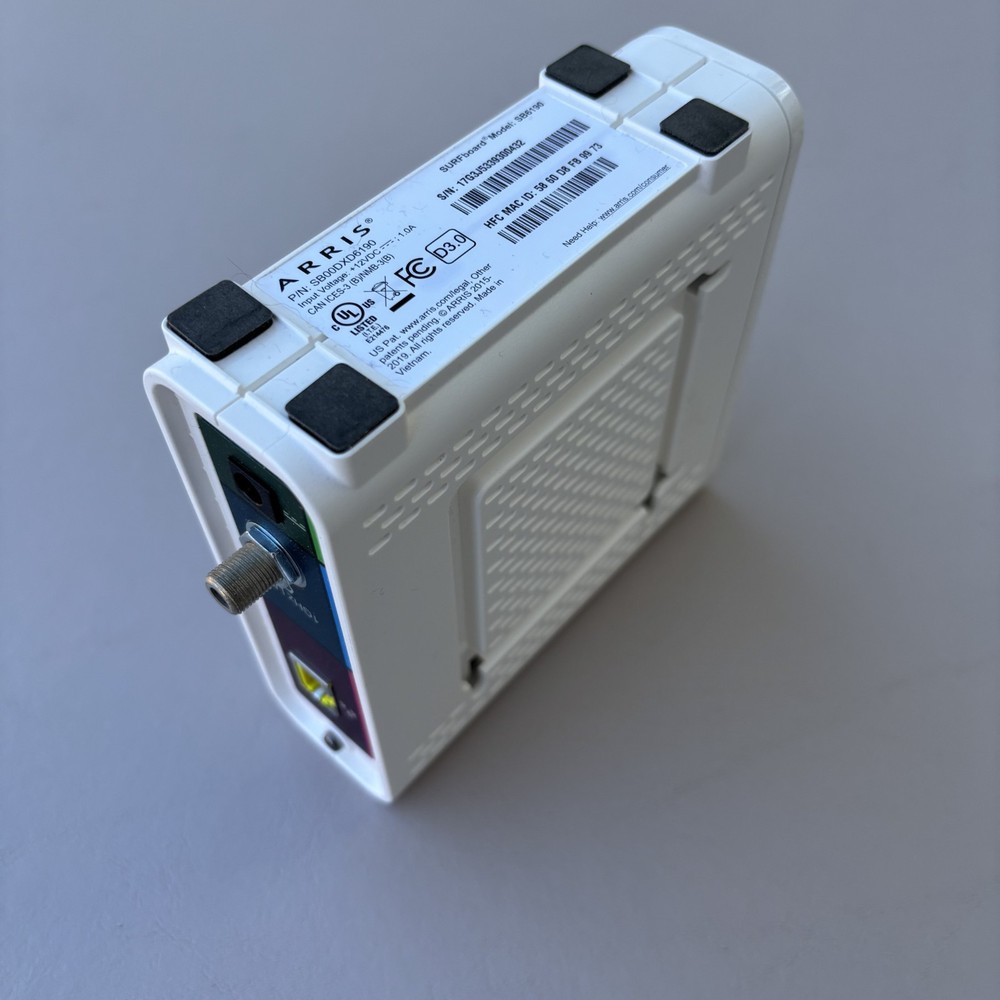 ARRIS Surfboard SB6190 DOCSIS 3.0 Cable Modem White Tested