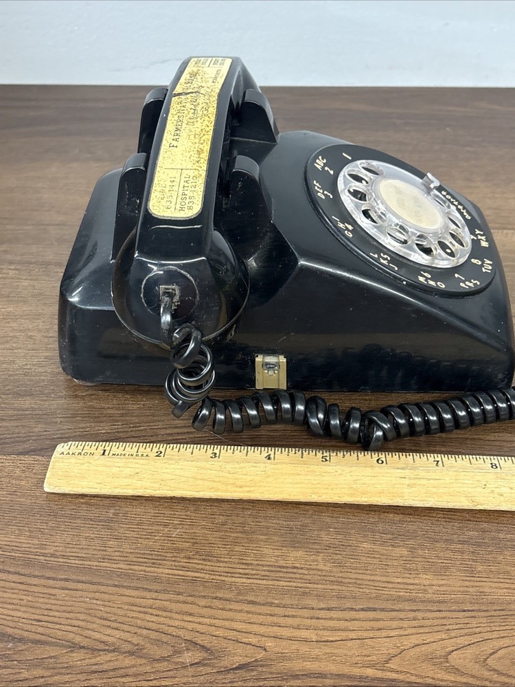 Vintage Bell System Black Rotary Phone, Untested