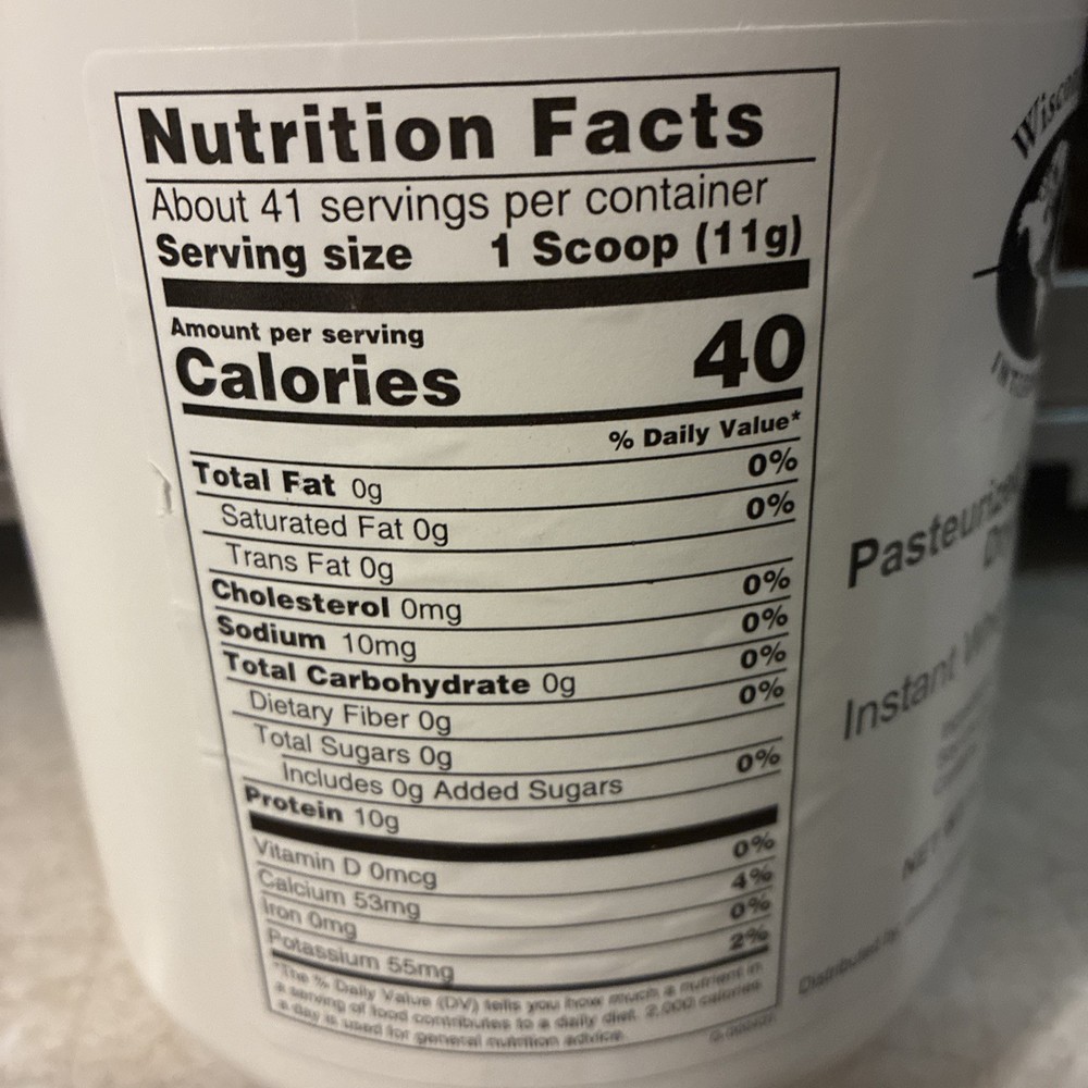 Whey Protein 100% Isolate - Unflavored - 1lb - 41 Servings