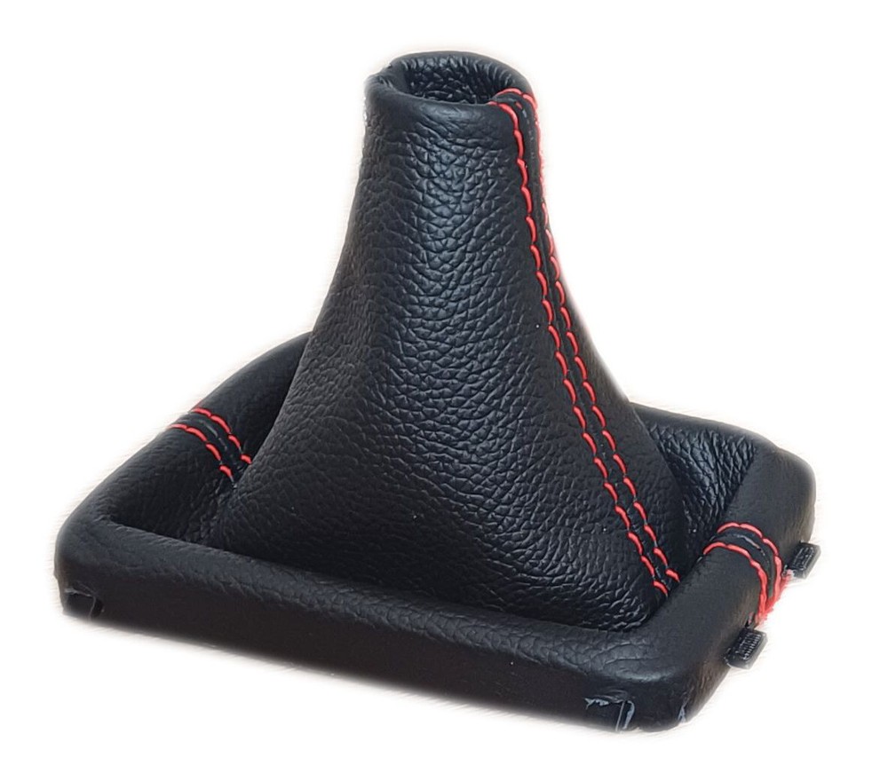 Volvo XC60 S60 II V60 shift boot shift cover + frame genuine leather red thread