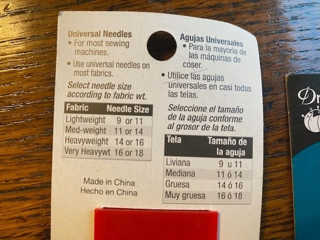 Dritz Universal Machine Needles 4 needles per Pack -Size 11 (75)