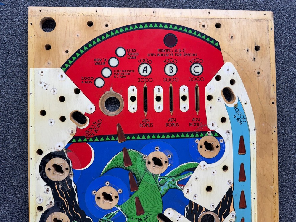 Williams Time Warp Pinball Machine Game Playfield ORIGINAL