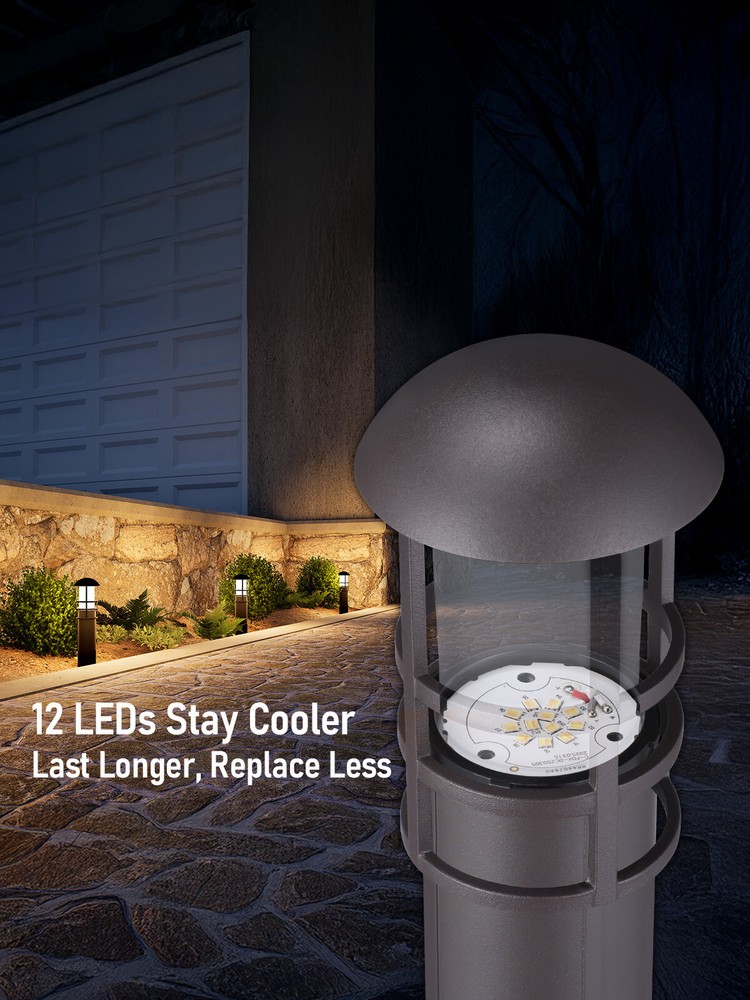 6 Pack 5CCT LED Pathway Landscape Lights, Low Voltage, IP65, Aluminum