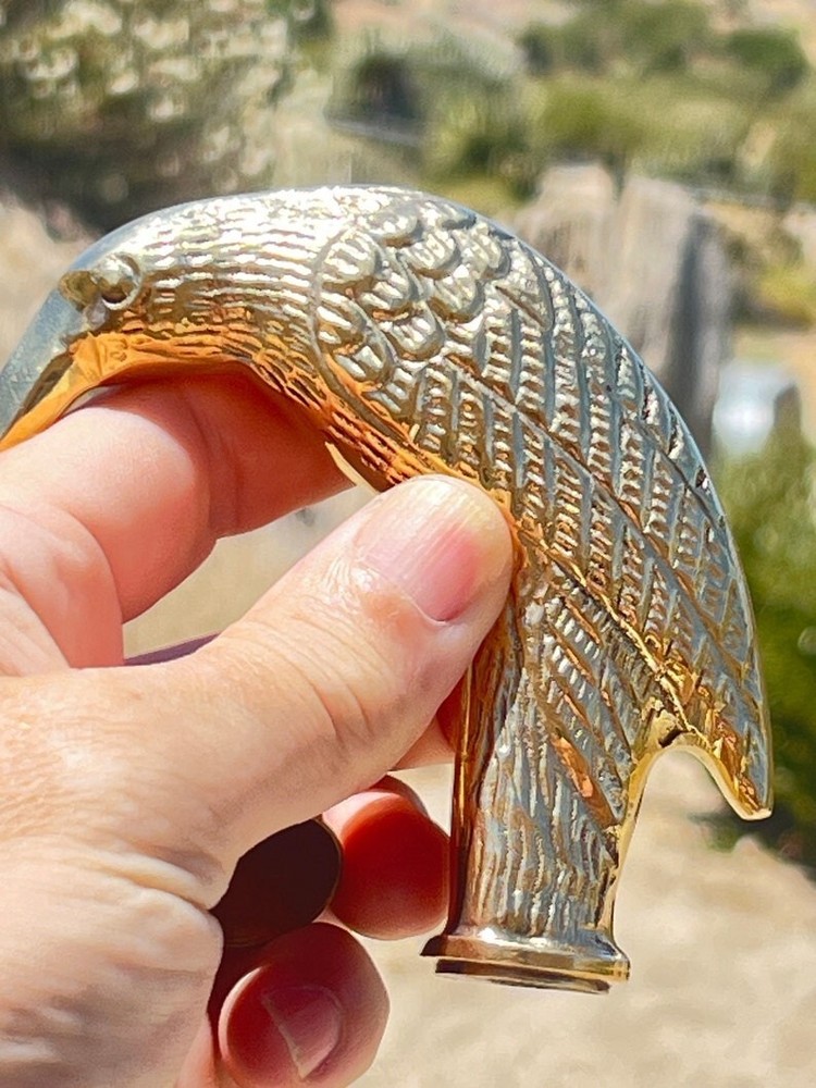 Brass Handmade Bird Shaped Brass Walking Stick Handle 11 CM