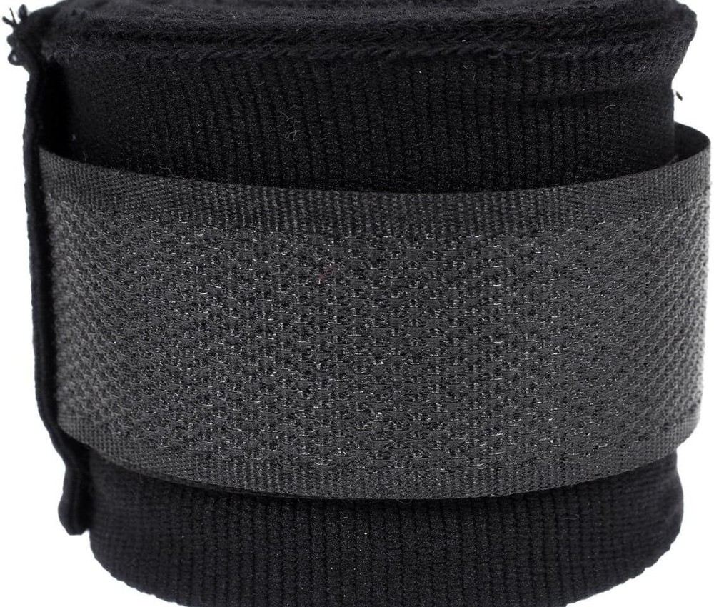 Black Elastic Hand Wraps - Ultimate Protection for Boxing Enthusiasts (4m)