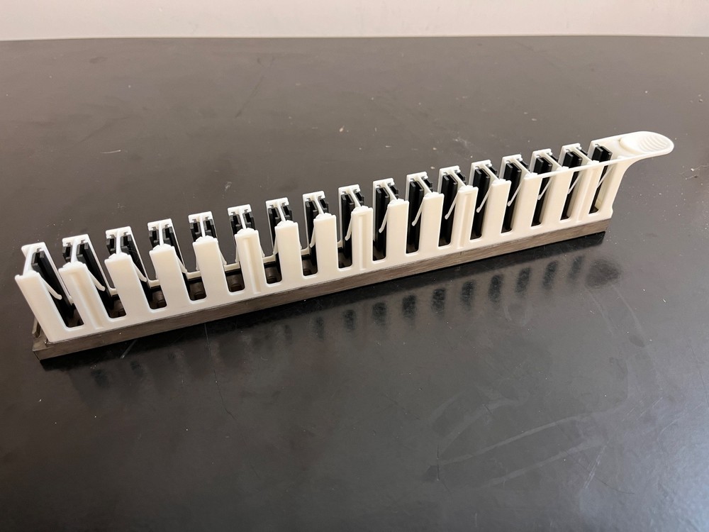 TECAN EVO Evolution Liquid Handler System: 16-Position Tube Holder, black insert