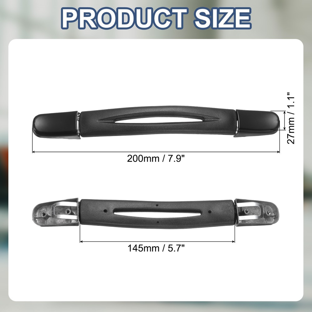 Luggage Handle 7.87" x 1.06" (L x W) Plastic Pull Handle Grip Replacement Black