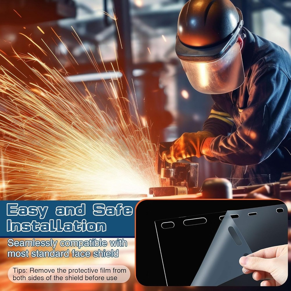 Versatile Clear Face Shield Lens - Durable, Easy to Install and Protects Well