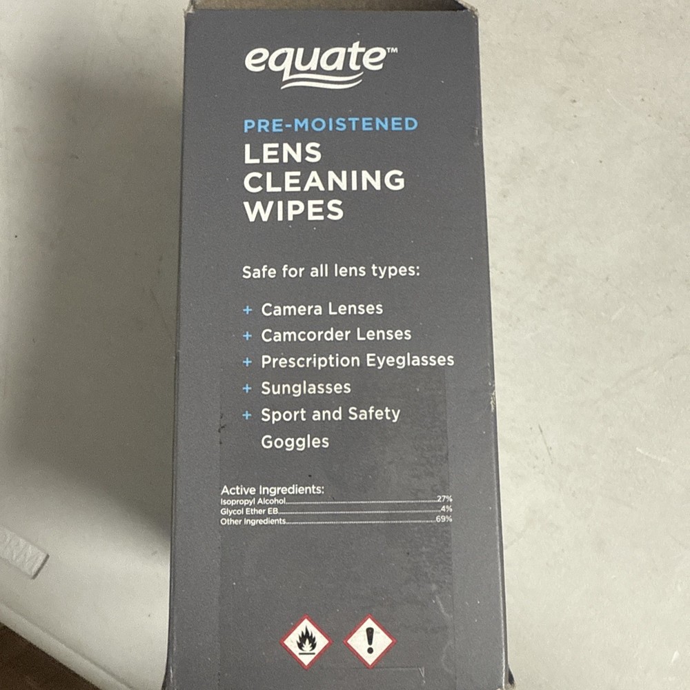 Equate Pre-Moistened Lens Cleaning Wipes, 100 Count