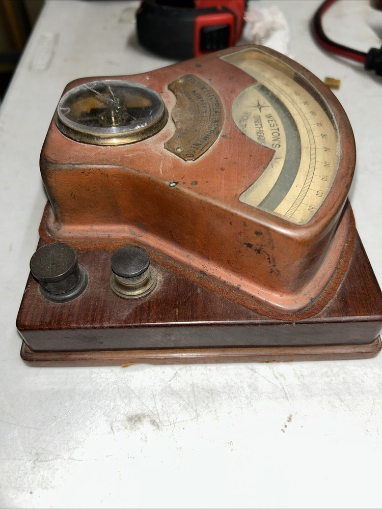 Vintage Weston's Direct Reading Volt-Meter Voltmeter Untested