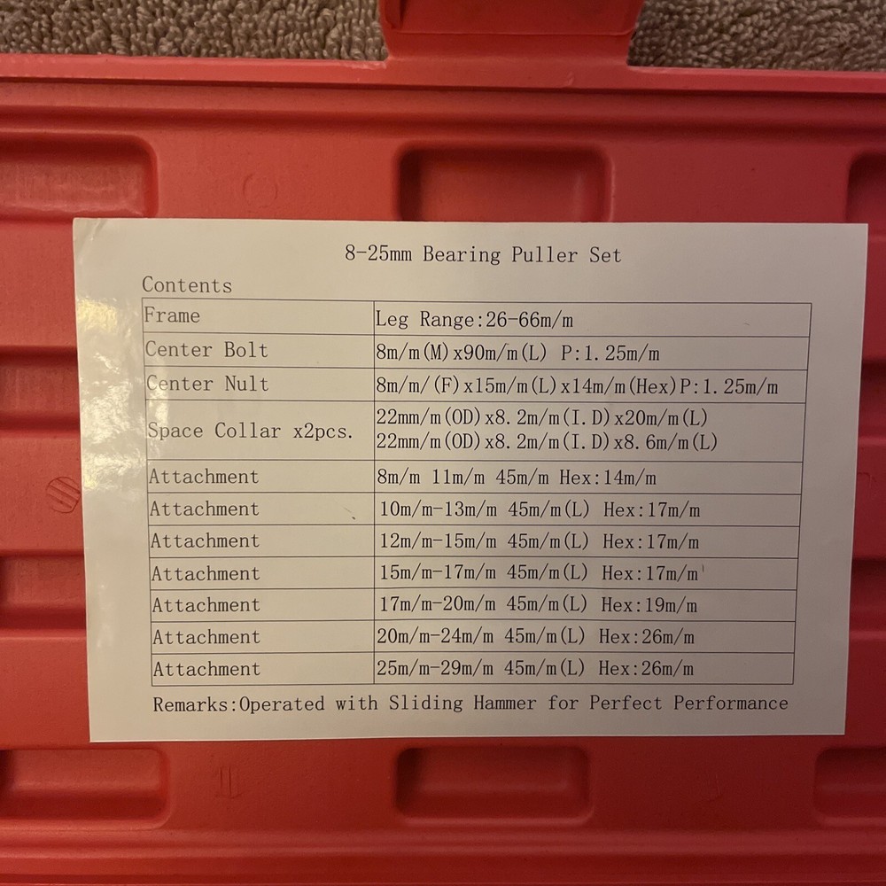 Bearing Puller Set 8-26mm