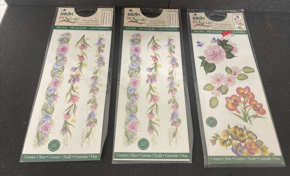 Plaid Decals Rub On transfers Large Lot