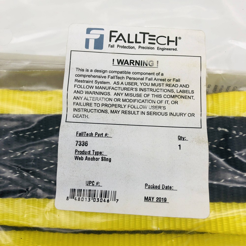 Falltech 7336 Web Anchor Sling 3ft Pass Through 1-3/4'' Load Bearing Webbing