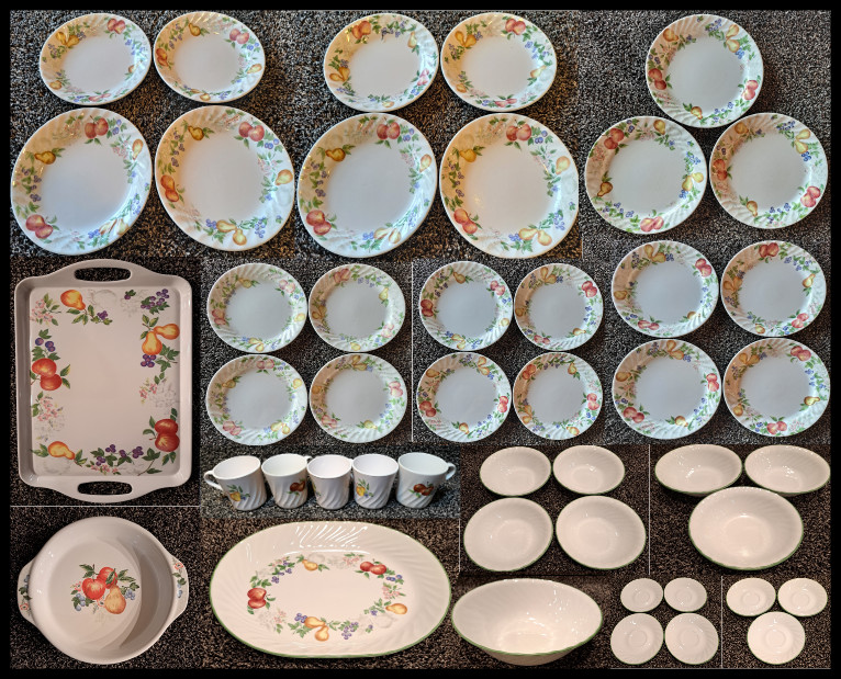 Corning Corelle Chutney Dinnerware,, Cookware, & Service Set(s); 50 Total Pieces