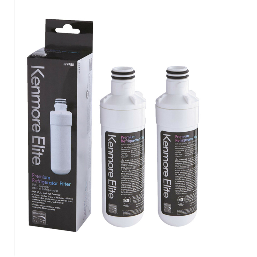 2 PACK Kenmore Elite 46-9980 Refrigerator Water Filter New, USA