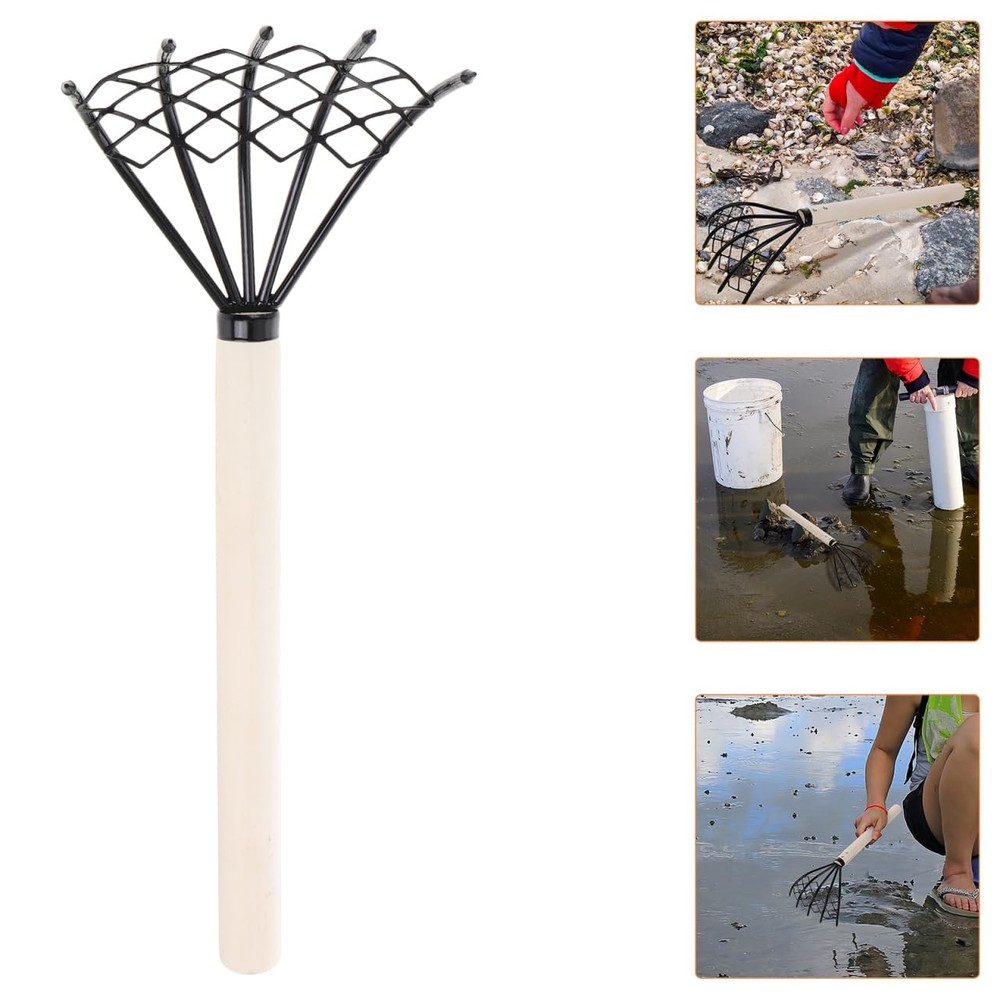 Beach Rake With Mesh Net Tine Claw Rake Shell Oyster Seafood Digging 2 PCS