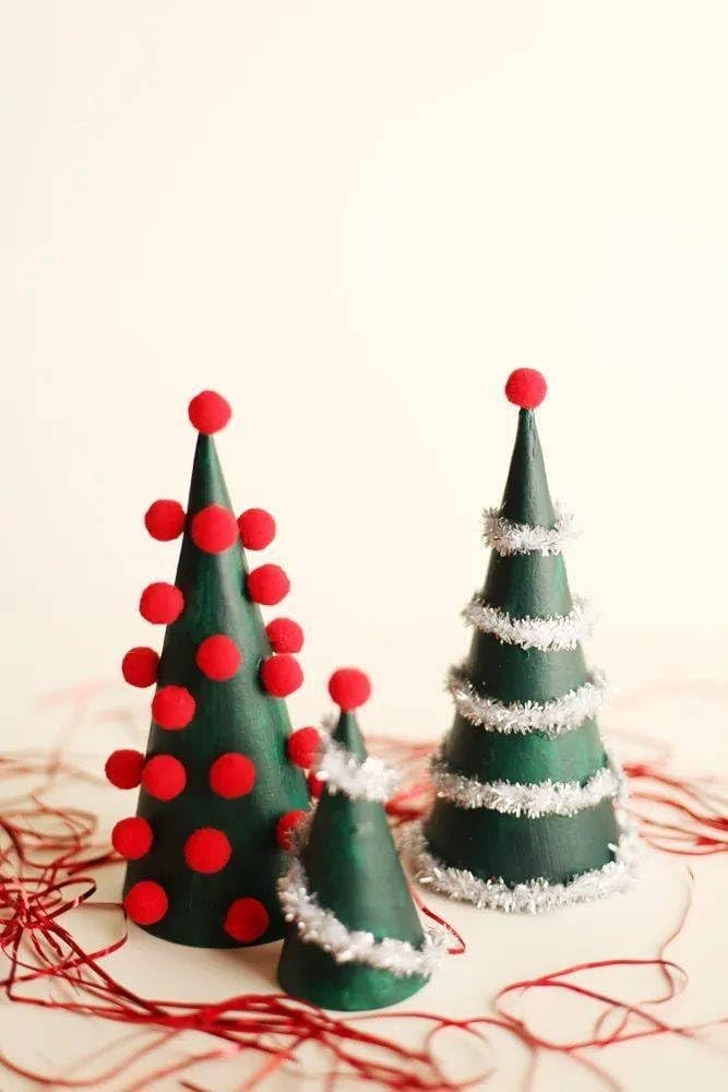 Foam Tree Cones 6 Pack 2.75x7.87Inch Polystyrene for Christmas Project